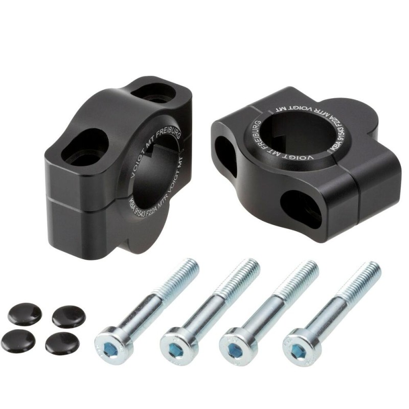 Voigt-MT Stuurverhogers 20mm | Ducati Multistrada 1000S DS 2005-2006 zwart