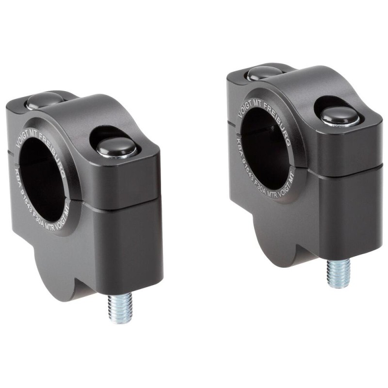 Voigt-MT Handlebar risers 30mm | Ducati Multistrada 1000S DS 2005-2006 black anodized