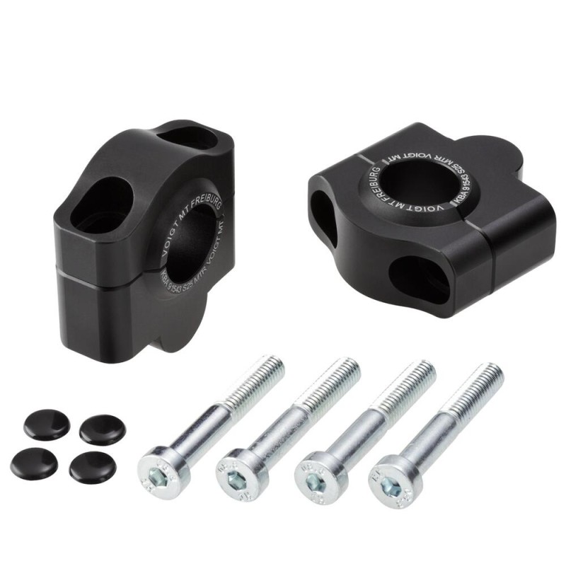 Voigt-MT Handlebar risers 25mm | Royal Enfield Himalayan Models from 2016 black anodized