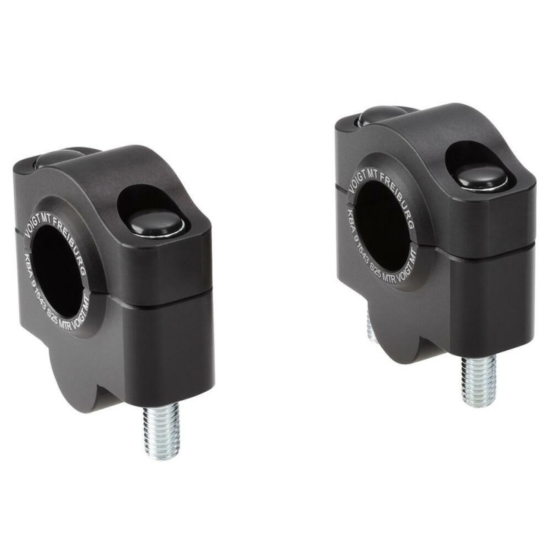Voigt-MT handlebar risers 25mm | Royal Enfield Interceptor 650 from 2019 black anodized