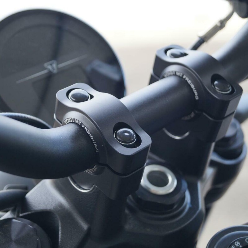 Voigt-MT handlebar risers 20mm | Triumph Trident 660 21- black anodized