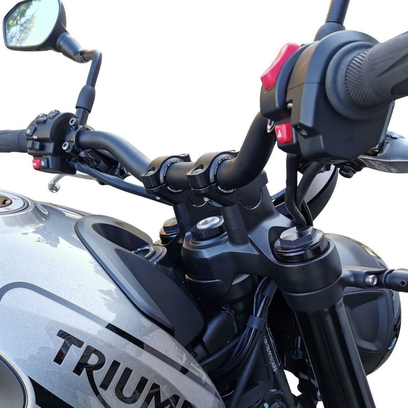 Voigt-MT Stuurverhogers (verspringing) 30mm/21mm | Triumph Trident 660 21- zwart