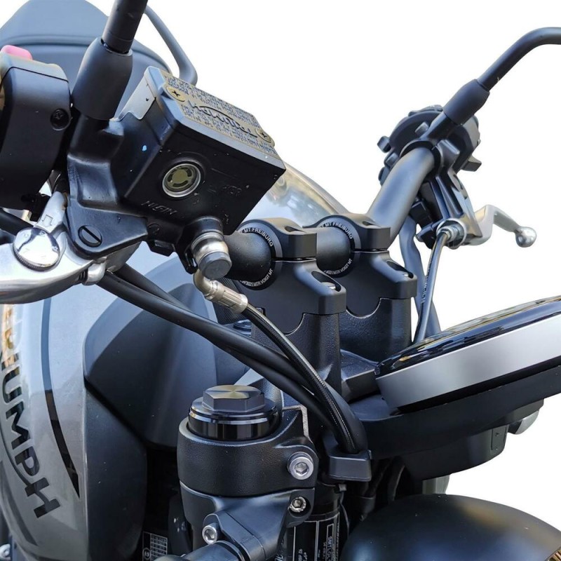 Voigt-MT Stuurverhogers (verspringing) 30mm/21mm | Triumph Trident 660 21- zwart