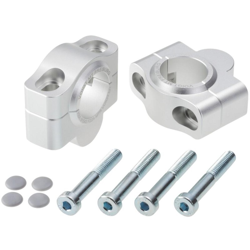 Voigt-MT handlebar risers 20mm | KTM 890 Adventure / L / R / Rally 21- silver anodized