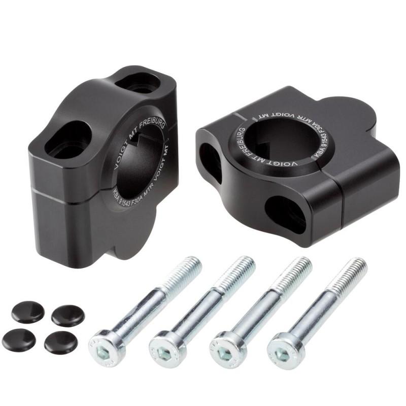 Voigt-MT handlebar risers 30mm | KTM 890 / L / R / Rally Adventure 21- black anodized