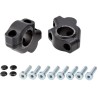 Voigt-MT Handlebar risers 30mm with offset 21mm | Moto Guzzi V85TT ´19-> black anodized