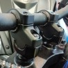 Voigt-MT Handlebar risers 30mm with offset 21mm | Moto Guzzi V85TT ´19-> black anodized