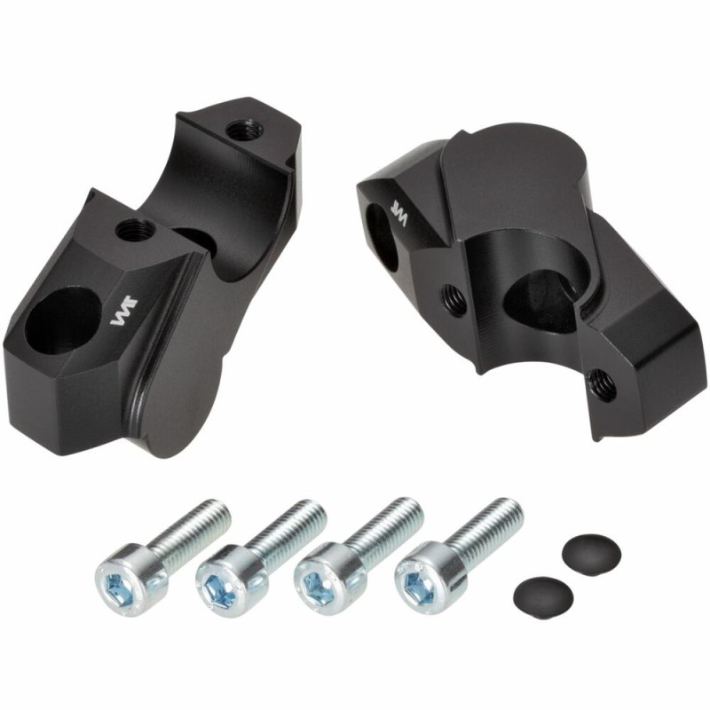 Voigt-MT Handlebar risers 30mm with offset 25mm | Yamaha XSR 900 from 2015 black anodized