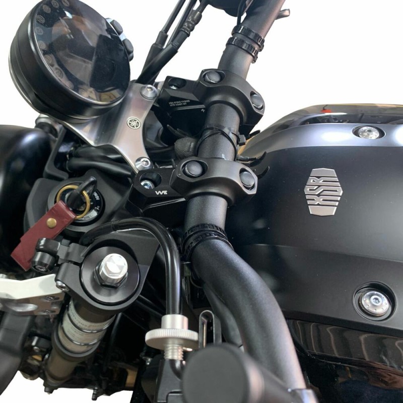 Voigt-MT Handlebar risers 30mm with offset 25mm | Yamaha XSR 900 from 2015 black anodized