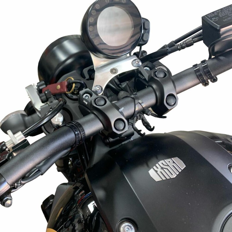 Voigt-MT Handlebar risers 30mm with offset 25mm | Yamaha XSR 900 from 2015 black anodized