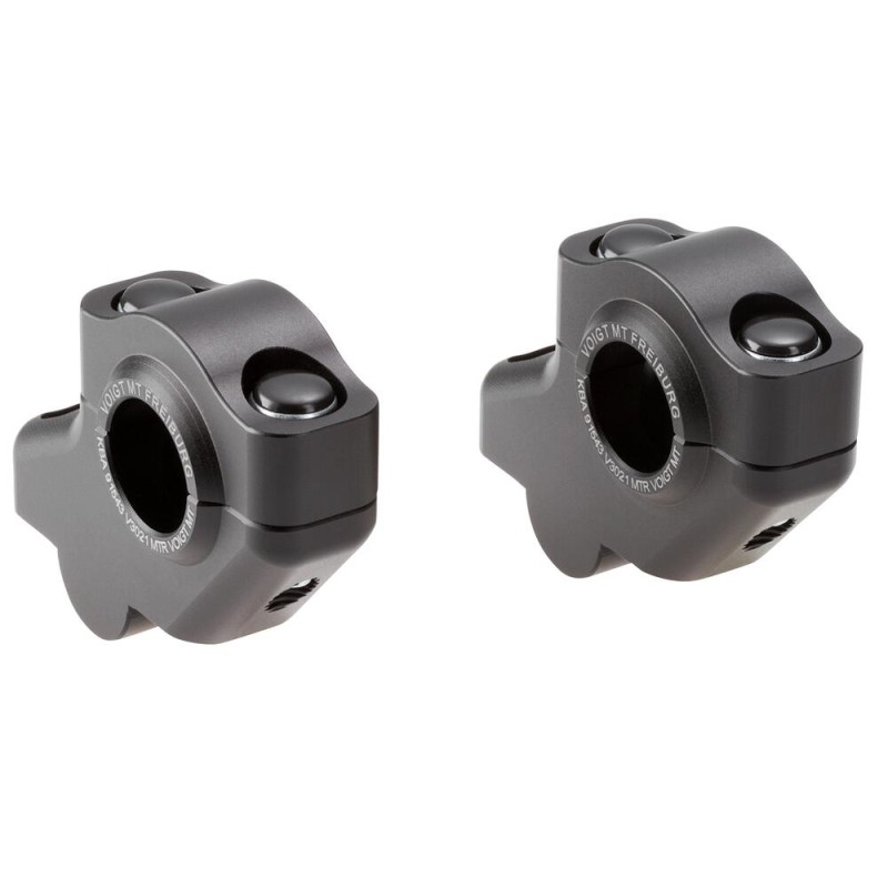 Voigt-MT Handlebar risers with offset | Kawasaki Z125 17- black anodized