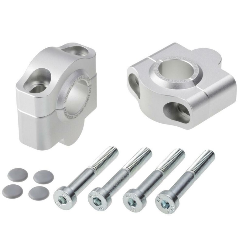 Voigt-MT Handlebar risers 25mm | Kawasaki Z 400 2018-> silver anodized