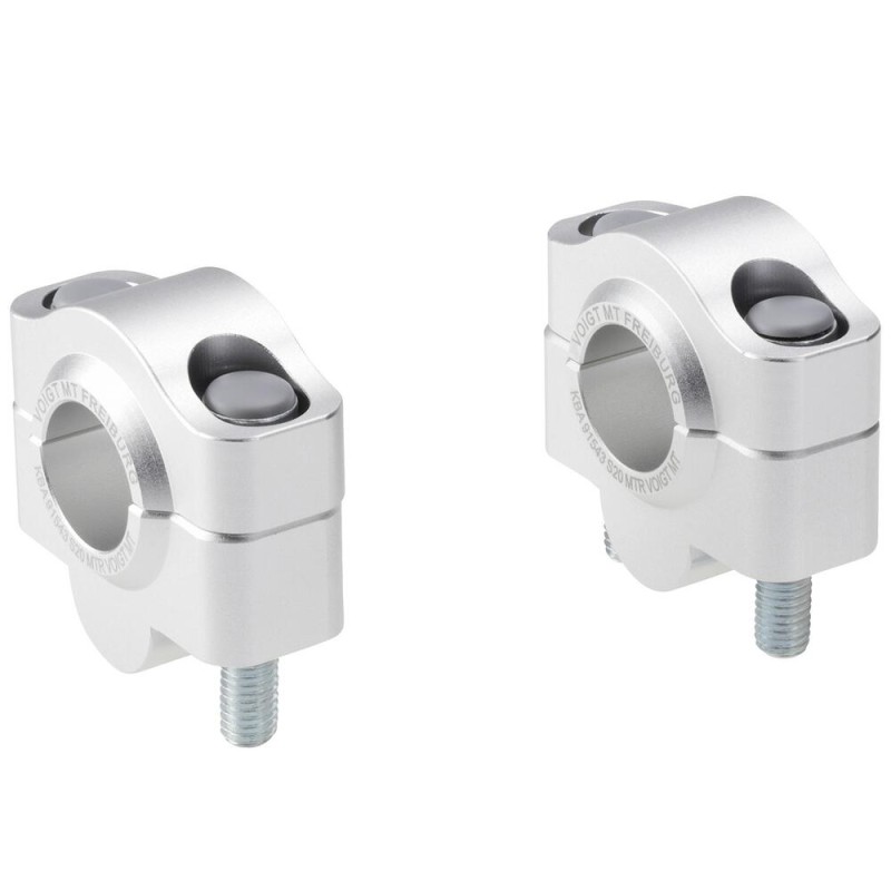 Voigt-MT Handlebar risers 20mm | Kawasaki Z650RS silver anodized