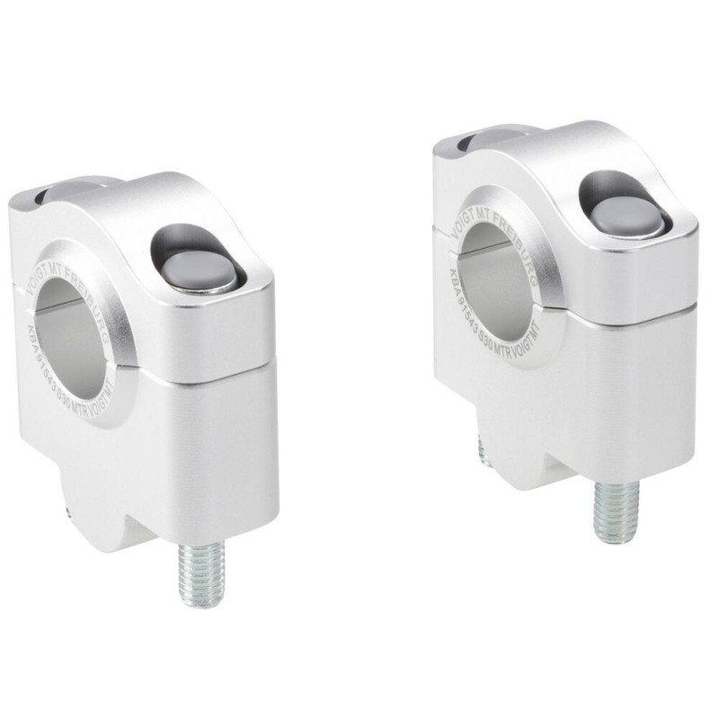 Voigt-MT Handlebar risers 30mm | Kawasaki Z650RS silver anodized