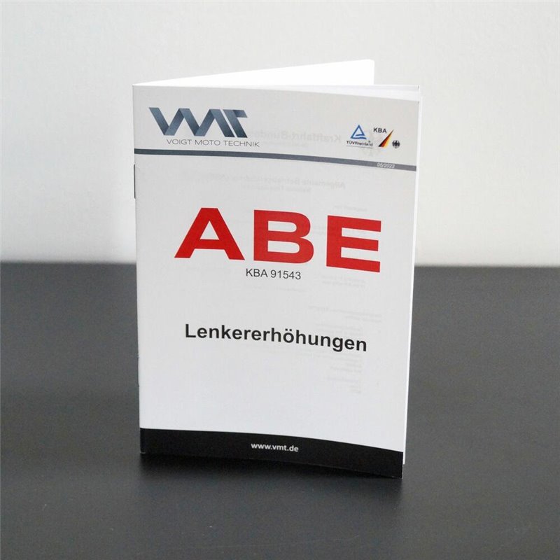 Voigt-MT Stuurverhogers (verspringing) | handlebars with Ø 22mm with TÜV certificate zwart