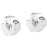 Voigt-MT Handlebar risers with offset | handlebars with Ø 22mm with TÜV certificate silver anodized