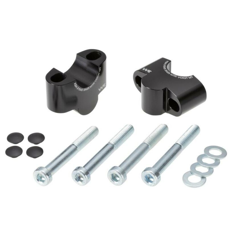 Voigt-MT handlebar risers 25mm | Honda CB 500 F (PC45) 12-16 black anodized
