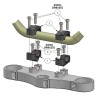 Voigt-MT handlebar conversion to fat-bar, 20mm riser | Moto Guzzi California EV (KD) 96-00