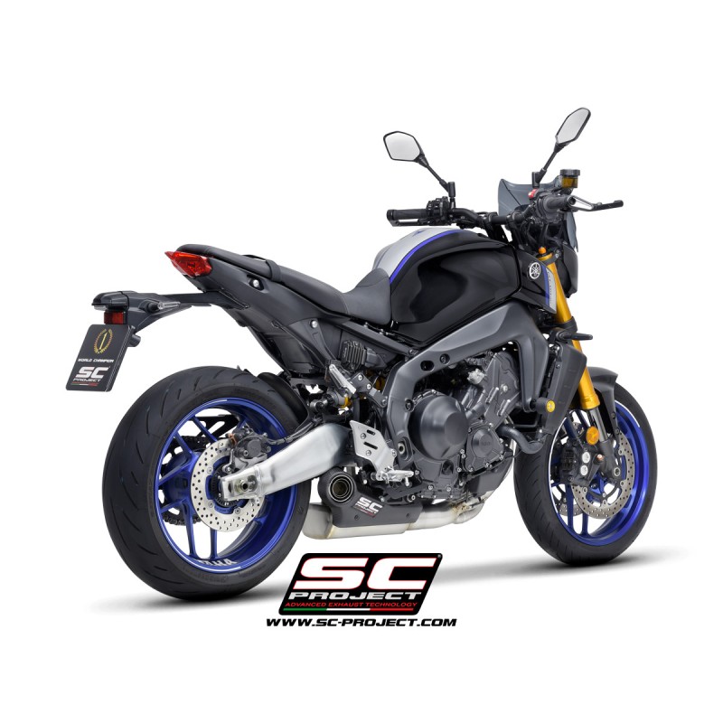 SC-Project uitlaatsysteem 3-1 STR-1 zwart/zilver | Yamaha MT-09 EURO5