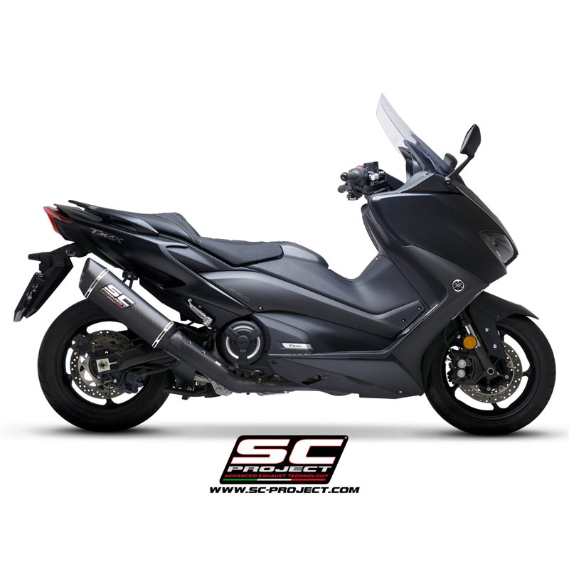 SC-Project uitlaatsysteem 2-1 SC1-R zwart/carbon | Yamaha T-Max 560