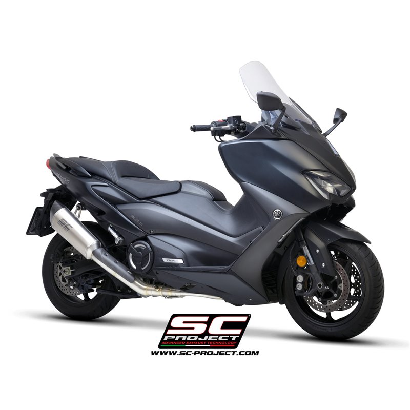 SC-Project Ful Exhaust System 2-1 SC1-R silver | Yamaha T-Max 560