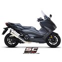 SC-Project uitlaatsysteem 2-1 SC1-R zilver | Yamaha T-Max 560 RACING