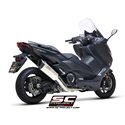 SC-Project uitlaatsysteem 2-1 SC1-R zilver | Yamaha T-Max 560 RACING