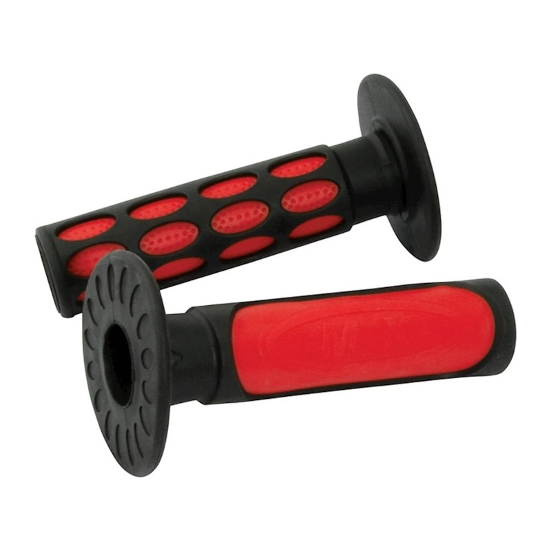 Bike It 2-Tone MX Grips rood