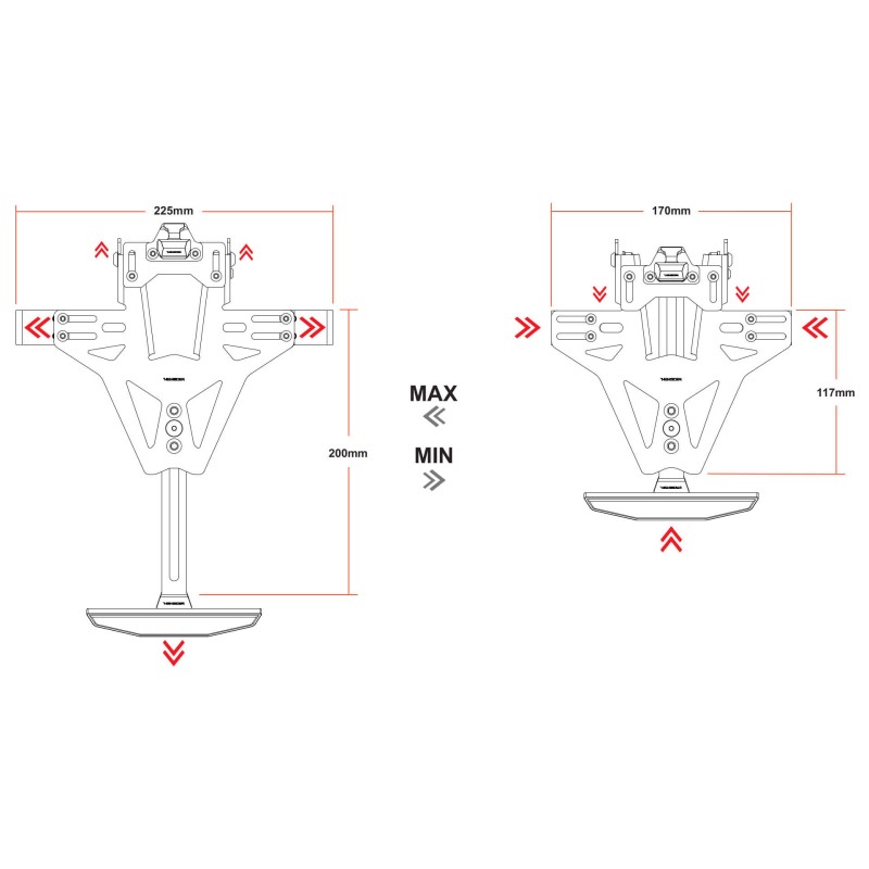 HIGHSIDER AKRON-RS PRO YAMAHA XSR 125 21- with light