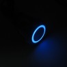 Highsider Pushbutton RVS zilver met LED blauw