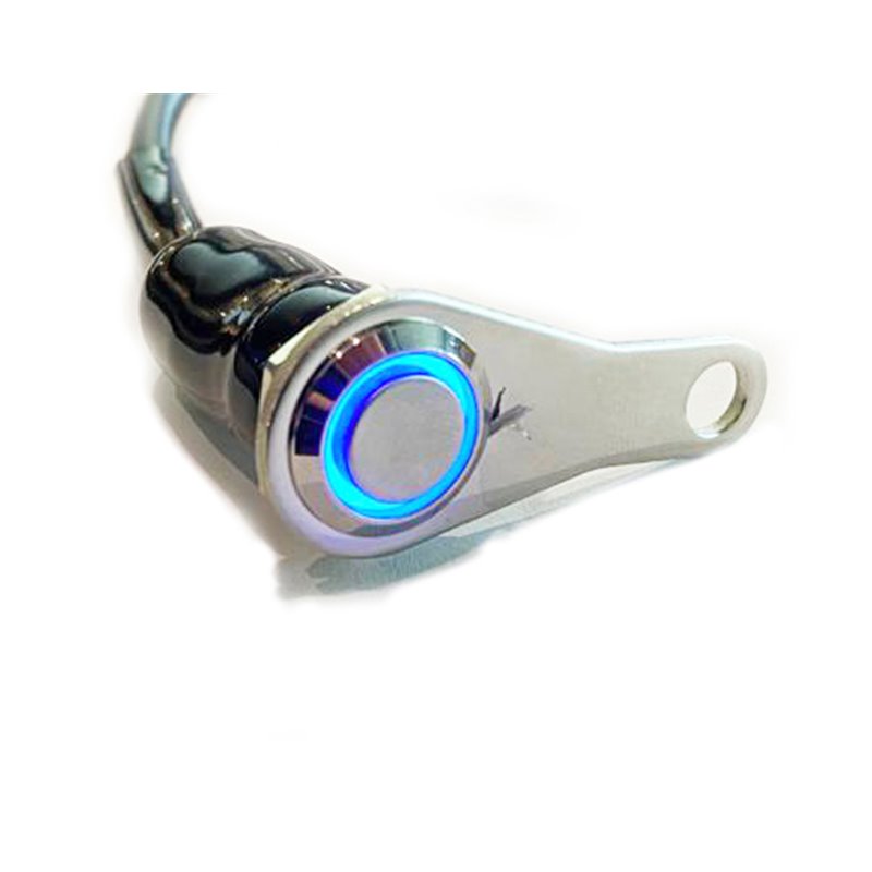 KM-Parts Switch on/off Stainless Steel LED blue