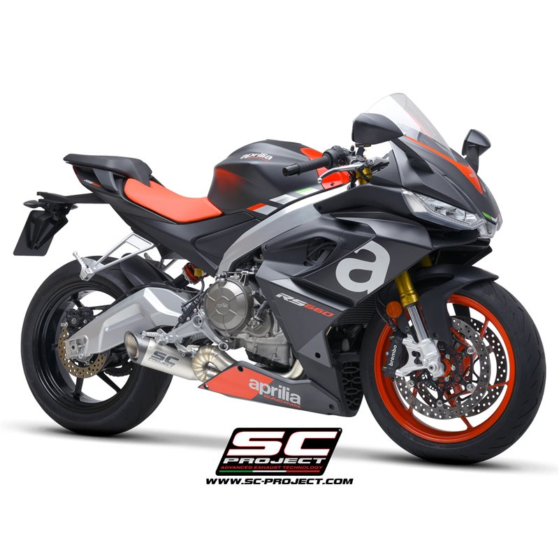 SC-Project Uitlaatsysteem 3-1 S1 zilver | Aprilia RS660