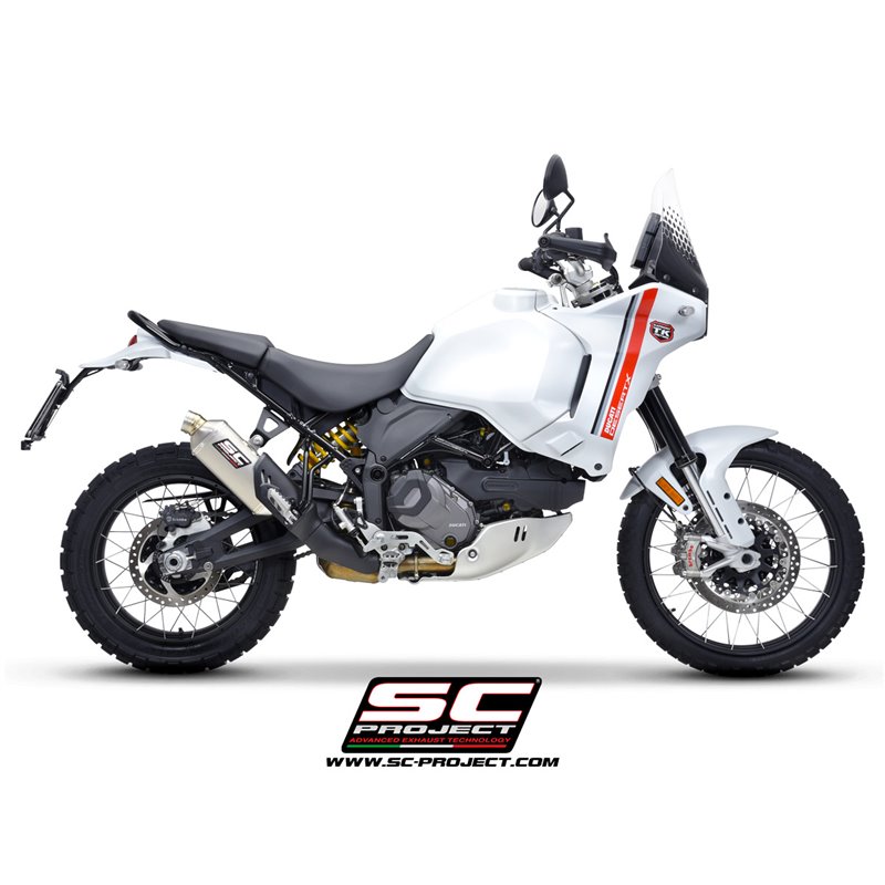 SC-Project Uitlaat Rally Raid titanium | Ducati DesertX