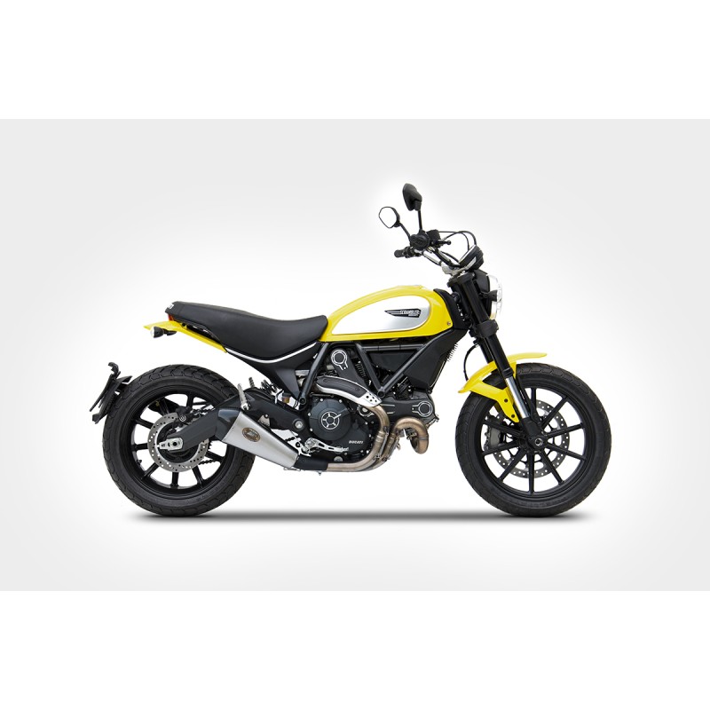 Zard Exhaust Basso RVS | Ducati Scrambler 800