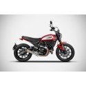 Zard Exhaust Zuma RVS | Ducati Scrambler 800
