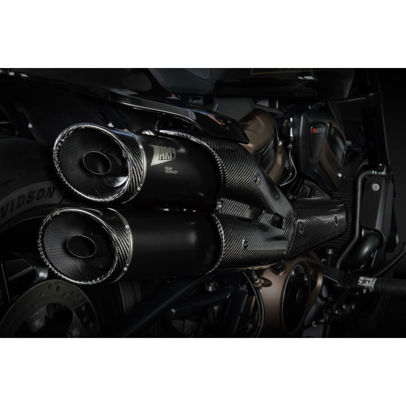 Zard Full Exhaust System 2-2 black RVS | Harley Davidson Sportster