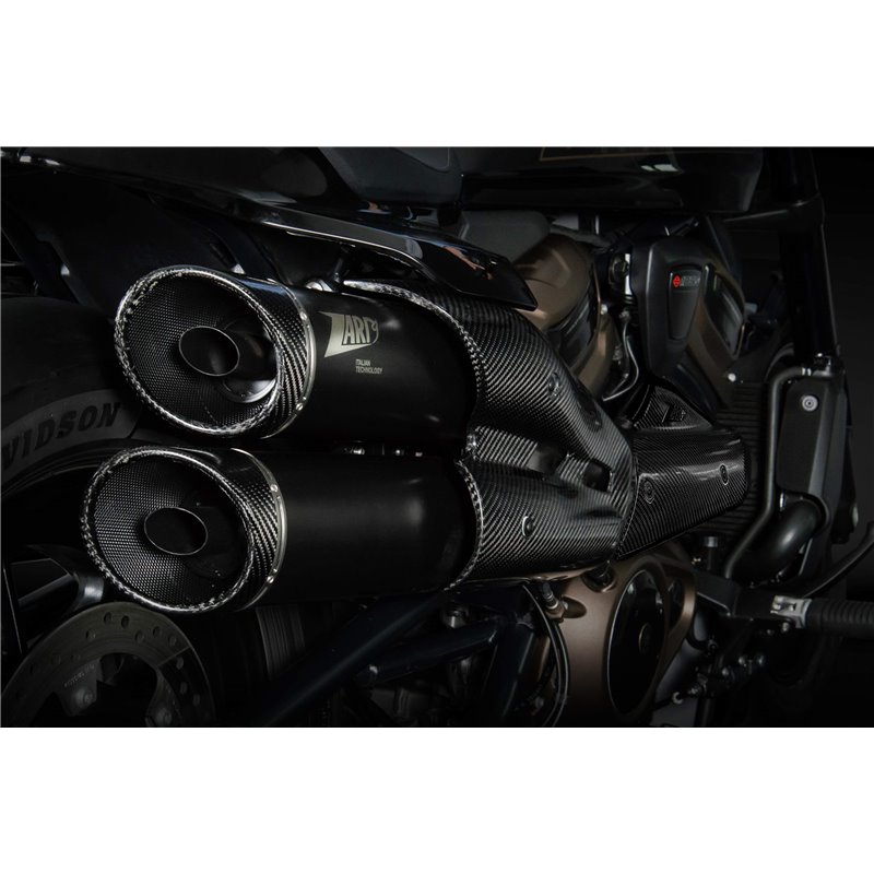 Zard Full Exhaust System 2-2 black RVS | Harley Davidson Sportster