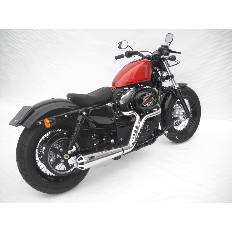 Zard Full Exhaust System 2-1 Conical round RVS | Harley Davidson Sportster