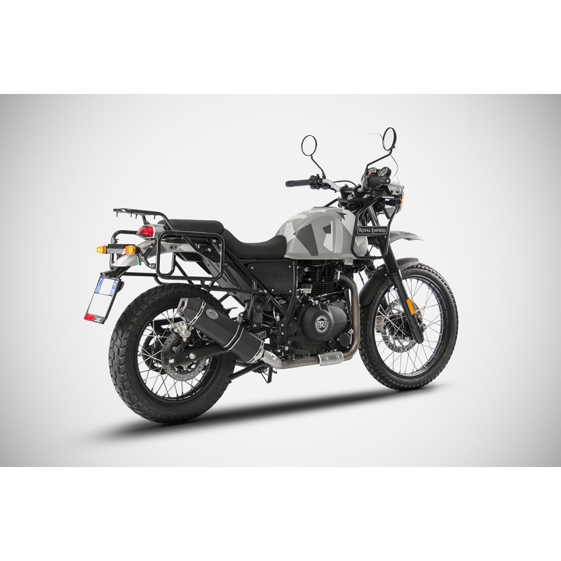 Zard Exhaust Low Mount RVS/Carbon | Royal Enfield Himalayan