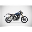 Zard Full Exhaust System 2-1 RVS/Carbon | Triumph Scrambler 1200 XC/XE