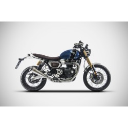 Zard Uitlaatsysteem 2-1 RVSCarbon | Triumph Scrambler 1200 XC/XE