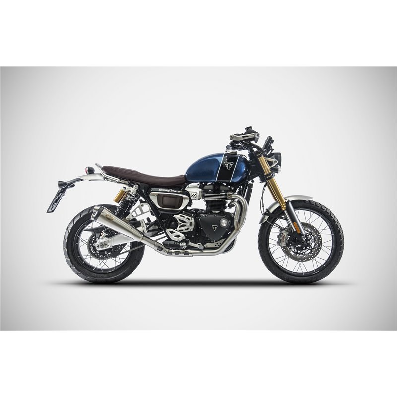 Zard Full Exhaust System 2-1 RVS/Carbon | Triumph Scrambler 1200 XC/XE