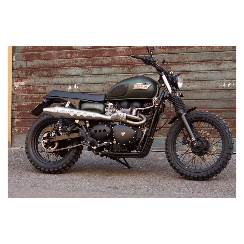Zard Uitlaatsysteem 2-1 Conisch Rond High RVS | Triumph Scrambler