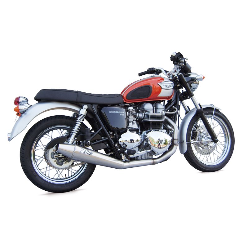 Zard Full Exhaust System 2-1 Conical RVS | Triumph Bonneville