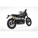 Zard Full Exhaust System 2-1 Special Edition High Mount Matt RVS | Triumph Scrambler