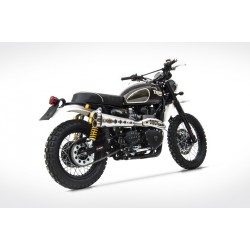 Zard Uitlaatsysteem 2-1 Special Edition High Mount Mat RVS | Triumph Scrambler