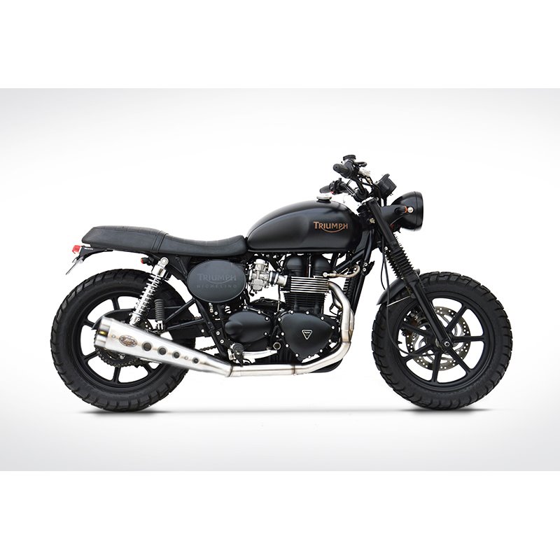 Zard Full Exhaust System 2-1 Special Edition Low Mount RVS | Triumph Bonneville