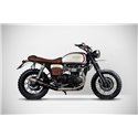 Zard Full Exhaust System 2-1 Unica Basso Low Mount RVS | Triumph Bonneville