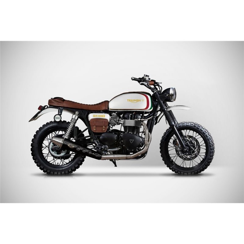 Zard Full Exhaust System 2-1 Unica Basso Low Mount RVS | Triumph Bonneville