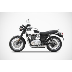 Zard Uitlaatdempers Short Low Mount RVS | Triumph Bonneville T120